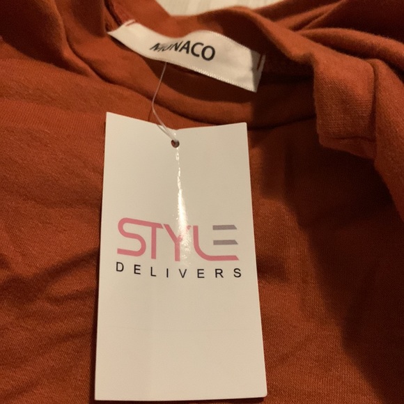 Womens MONACO cropped shoulder padded T-Shirt - Picture 8 of 8